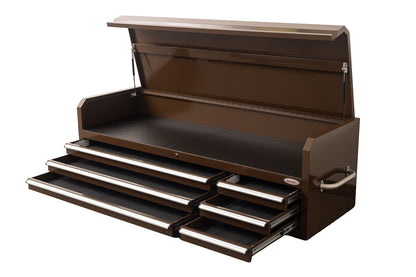 Fatboy 72" Upper Tool Chest – Heavy - Duty 6 Drawer Steel Tool Storage Cabinet with Flip - Up Lid - with 72" Upper Tool Chest – Blue | Sold by Uncle Wiener's Wholesale