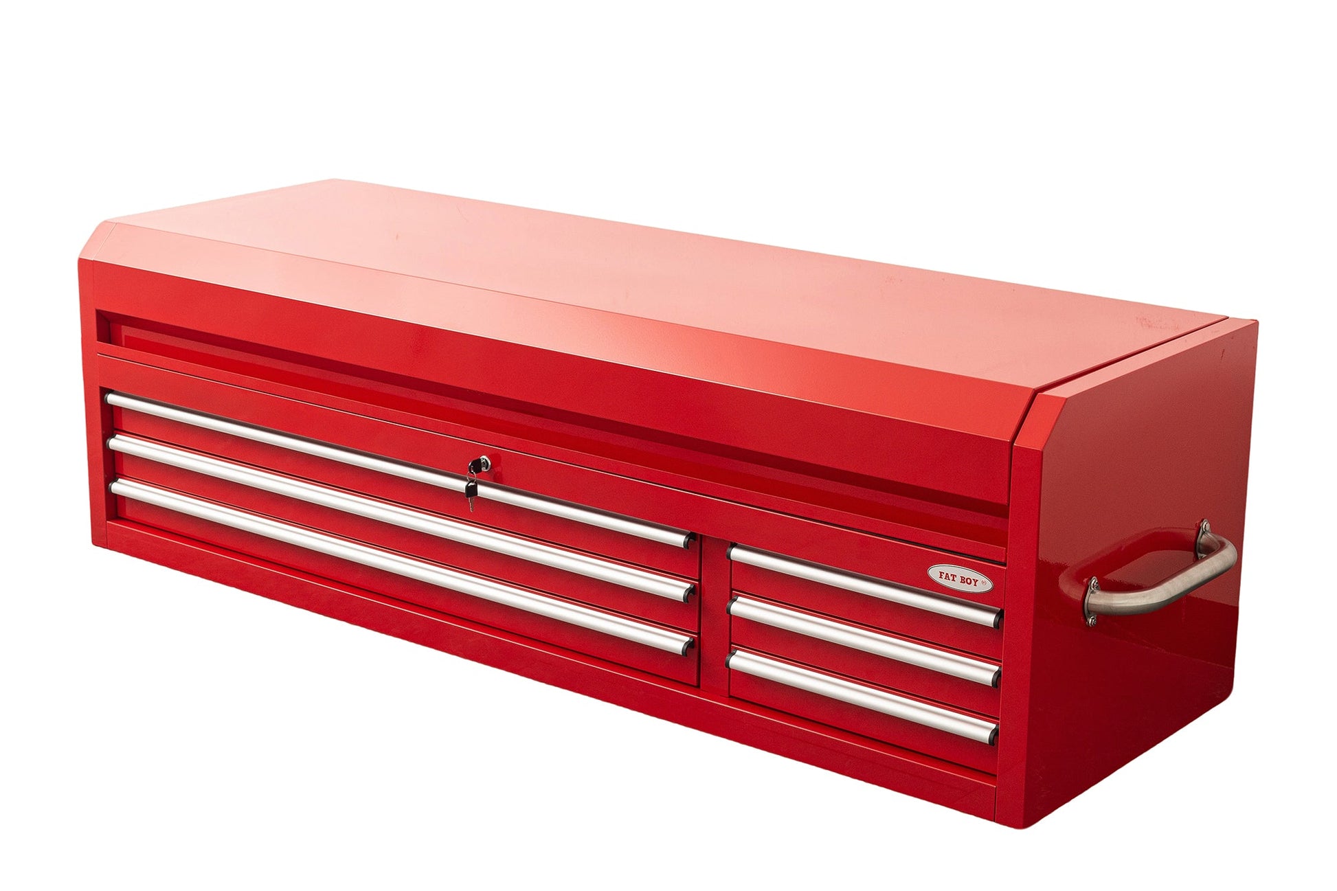 Fatboy 72" Upper Tool Chest – Heavy - Duty 6 Drawer Steel Tool Storage Cabinet with Flip - Up Lid - with 72" Upper Tool Chest – Red | Sold by Uncle Wiener's Wholesale