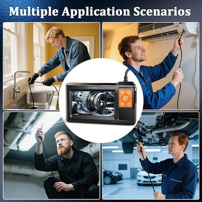 Ferdiiz Dual Lens 1080P Endoscope Camera – 4.3" IPS Screen, IP67 Waterproof Borescope with 32.8FT/10M Semi-Rigid Cable & Adjustable LED Lights - Electronics with | Sold by Uncle Wiener's Wholesale