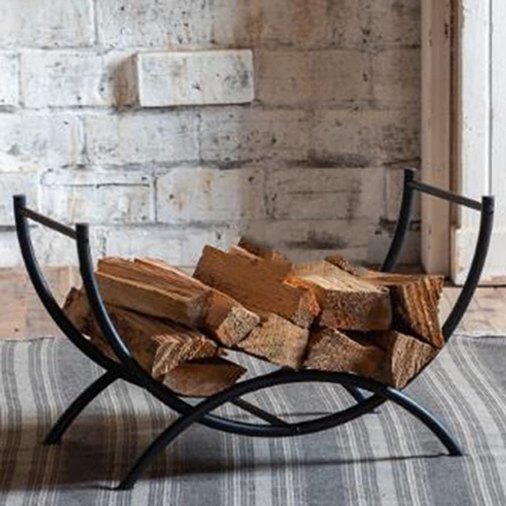 Firewood Storage Shelf Heavy Duty Metal Log Holder Indoor Outdoor Wood Rack LR034 - with | Sold by Uncle Wiener's Wholesale