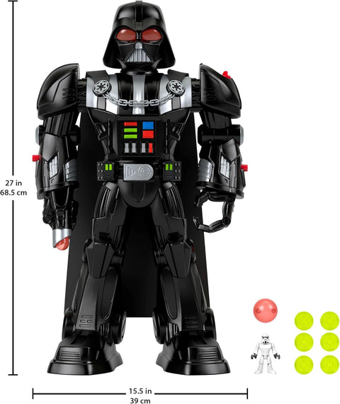 Fisher - Price Imaginext Star Wars Darth Vader Bot 2+ Ft Tall Toy, Lights Sounds & Stormtrooper Metal Character Key for Kids Ages 3+ Years - with | Sold by Uncle Wiener's Wholesale