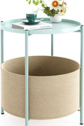 FIXWAL Round Side Table with Fabric Storage Basket – Modern Metal End Table for Living Room, Bedroom, or Office – 11132024 - with SALE PRICE: $19.95 EA | Sold by Uncle Wiener's Wholesale