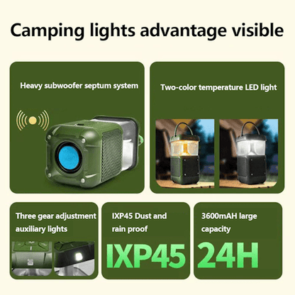 Flame Light Bluetooth Speaker Outdoor Waterproof Lantern Speaker with Ambient LED Light for Patio, Garden, Camping &amp; Desk FLMBT6 - with | Sold by Uncle Wiener's Wholesale