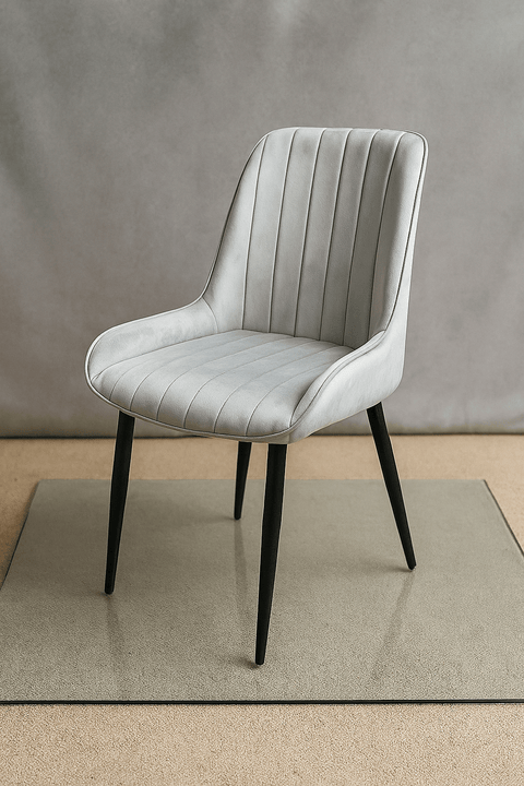 Flannelette Dining Chairs (2 - Pack) – 20.5″ x 22.8″ x 35.4″ – Lacquered Iron Legs DA2758 - with | Sold by Uncle Wiener's Wholesale