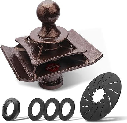 FlexHitch 3 Inch Raised Kingpin to Gooseneck Adapter – 2-5/16 Inch Hitch Ball, Heavy Duty 5th Wheel Trailer Adapter - General Equipment with | Sold by Uncle Wiener's Wholesale