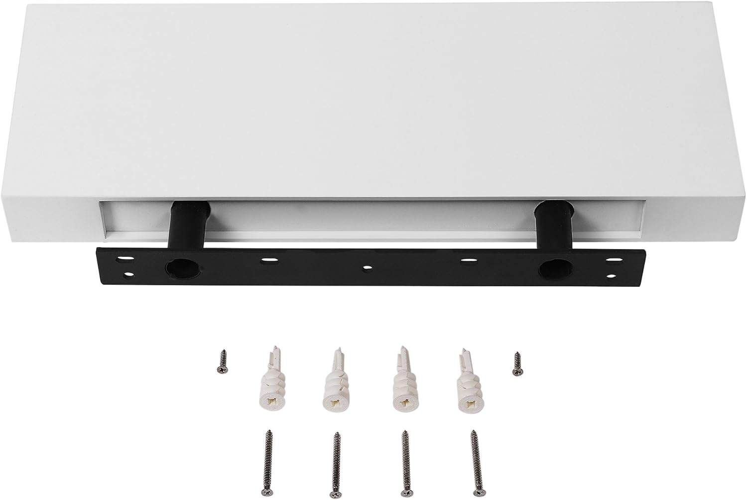 Floating Wall Shelves Set of 2, 15.7 Inch Display Shelves, Decorative Wall Mounted Shelves for Living Room, Bedroom, Bathroom and Kitchen White LWS14WT - with | Sold by Uncle Wiener's Wholesale