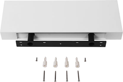 Floating Wall Shelves Set of 2, 15.7 Inch Display Shelves, Decorative Wall Mounted Shelves for Living Room, Bedroom, Bathroom and Kitchen White LWS14WT - with | Sold by Uncle Wiener's Wholesale