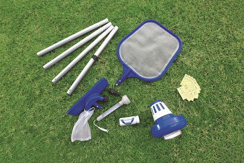 Flow Clear Pool Cleaning Accessories Set – Vacuum, Skimmer & Thermometer 58195 - with | Sold by Uncle Wiener's Wholesale