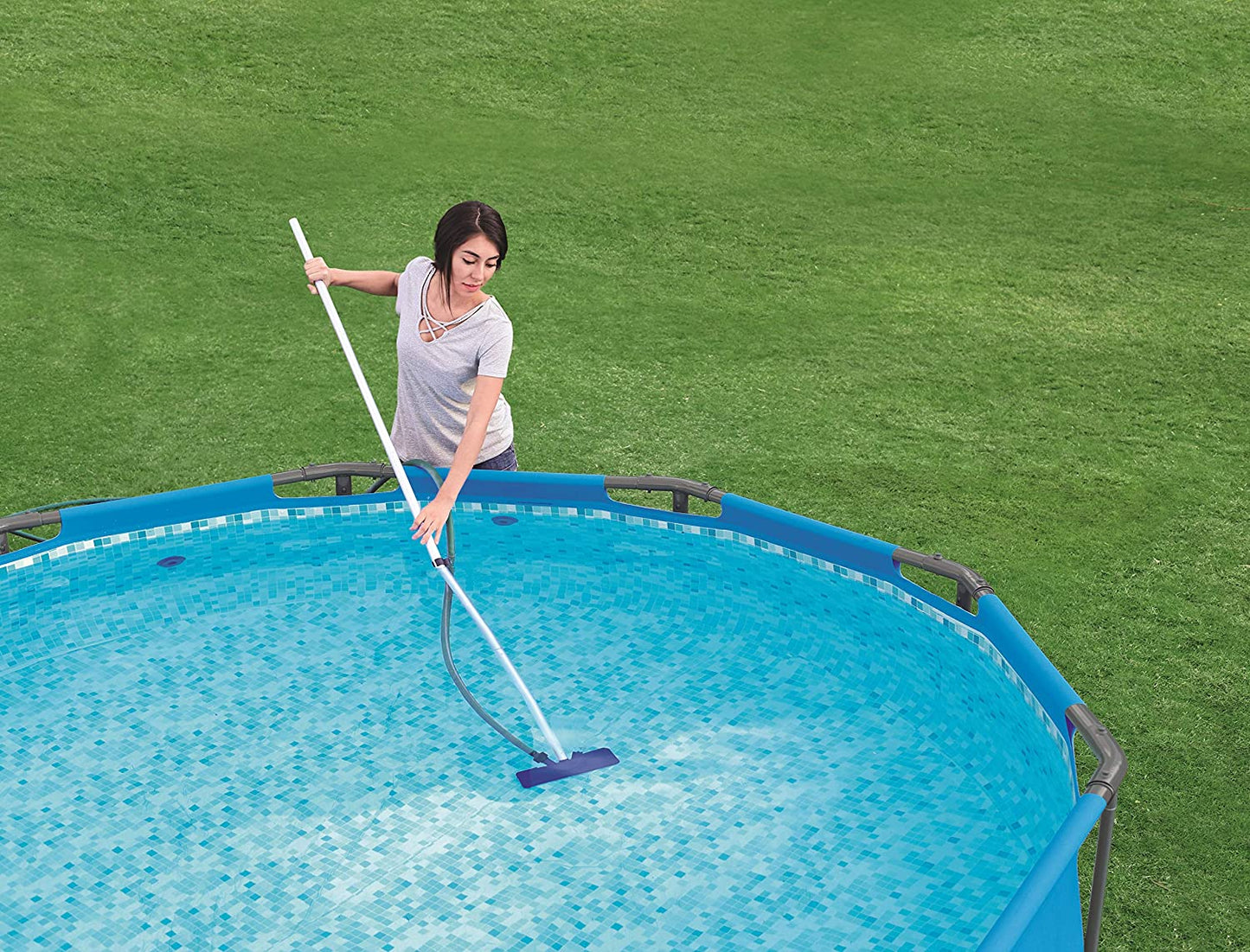 Flow Clear Pool Cleaning Accessories Set – Vacuum, Skimmer & Thermometer 58195 - with | Sold by Uncle Wiener's Wholesale
