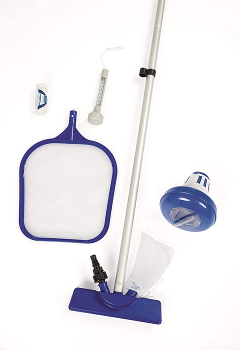 Flow Clear Pool Cleaning Accessories Set – Vacuum, Skimmer & Thermometer 58195 - with | Sold by Uncle Wiener's Wholesale
