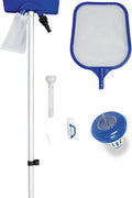 Flow Clear Pool Cleaning Accessories Set – Vacuum, Skimmer & Thermometer 58195 - with | Sold by Uncle Wiener's Wholesale