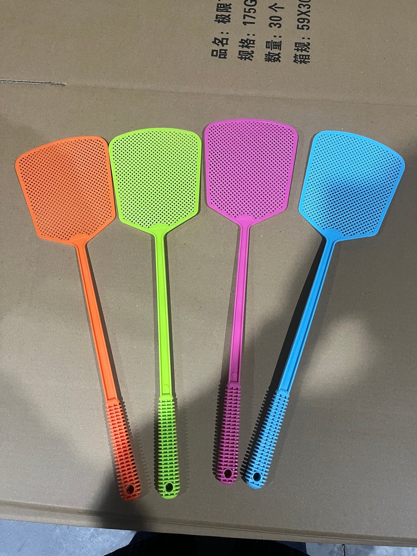 Fly Swatter 5-Pack Heavy Duty Plastic Bug Swatter Set 19.5" MFS495 - with | Sold by Uncle Wiener's Wholesale