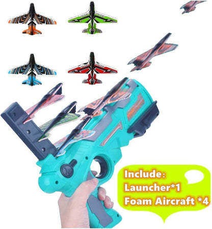 Foam Airplane Launcher Gun Toy with Hand Throw Glider for Kids CPS270890 - with | Sold by Uncle Wiener's Wholesale