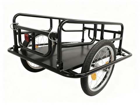 Foldable Bicycle Cargo Trailer Cart – Heavy - Duty 16" Wheel Utility Wagon for Bikes, Groceries & Camping Gear TC3005 - with | Sold by Uncle Wiener's Wholesale