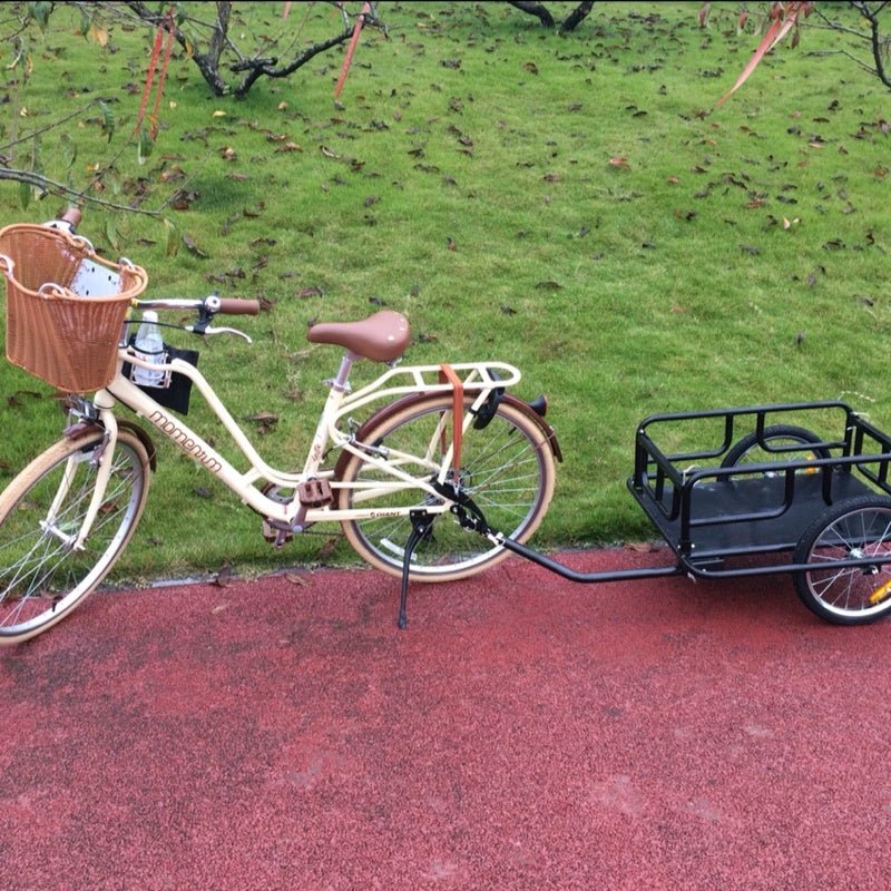 Foldable Bicycle Cargo Trailer Cart – Heavy - Duty 16" Wheel Utility Wagon for Bikes, Groceries & Camping Gear TC3005 - with | Sold by Uncle Wiener's Wholesale