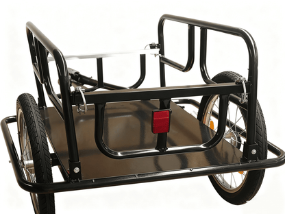 Foldable Bicycle Cargo Trailer Cart – Heavy - Duty 16" Wheel Utility Wagon for Bikes, Groceries & Camping Gear TC3005 - with | Sold by Uncle Wiener's Wholesale