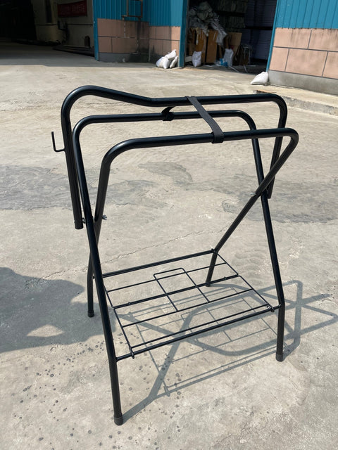 Foldable Carbon Steel Horse Saddle Rack for Western & English Saddles SR09351 - with | Sold by Uncle Wiener's Wholesale
