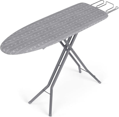 Foldable Ironing Board with Adjustable Height, Ironing Board with Iron Rest, Hook and 4 Layer Cover 43 Inch Dove Gray LLB001G01 - with | Sold by Uncle Wiener's Wholesale