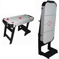 Folding Air Hockey Table – Space - Saving Design with Motorized Blower for Smooth Play, SKU: 72AHT - with | Sold by Uncle Wiener's Wholesale