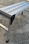 Folding Aluminum Work Platform – Adjustable Height, Heavy - Duty Step Ladder XCT402 - with | Sold by Uncle Wiener's Wholesale