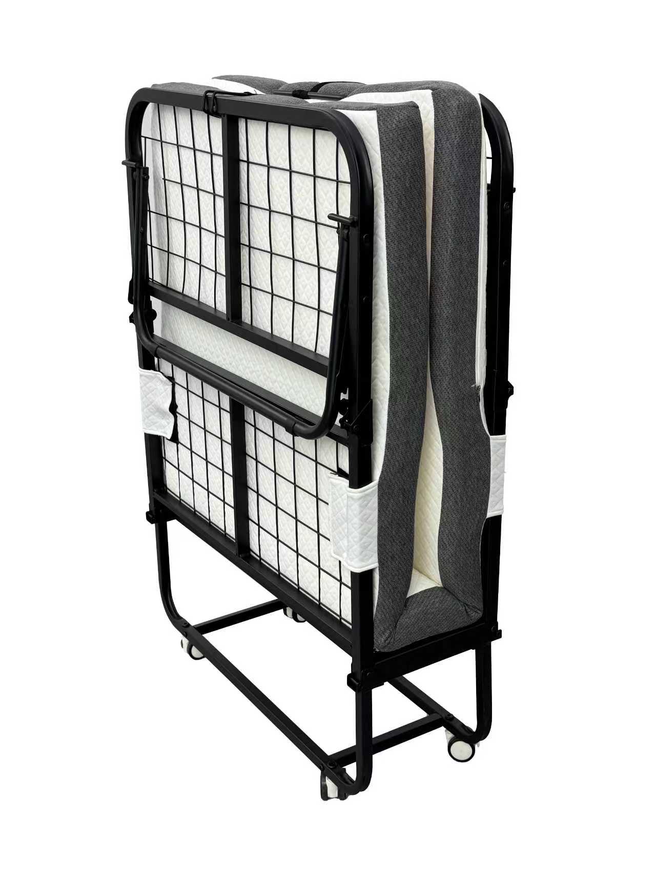 Folding Bed with Mattress & Dust Cover, Heavy - Duty Steel Frame, Compact Guest Bed FBD190 - with | Sold by Uncle Wiener's Wholesale