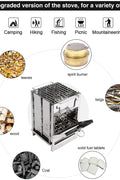 Folding and compact portable camp stove demonstration image