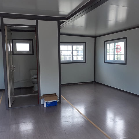 Folding Container House – Portable 19FT & 16.5FT Off - Grid Office, Cabin or Tiny Home - Folding Container Home / Portable Office Cabin with 16.5 FT X 20 FT | Sold by Uncle Wiener's Wholesale