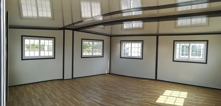 Folding Container House – Portable 19FT & 16.5FT Off - Grid Office, Cabin or Tiny Home - Folding Container Home / Portable Office Cabin with 16.5 FT X 20 FT | Sold by Uncle Wiener's Wholesale