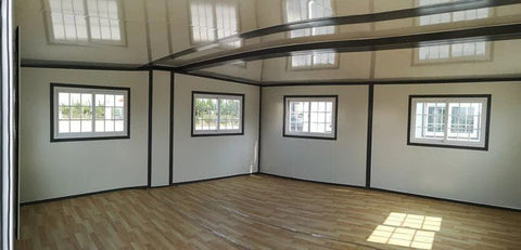 Folding Container House – Portable 19FT & 16.5FT Off - Grid Office, Cabin or Tiny Home - Folding Container Home / Portable Office Cabin with 16.5 FT X 20 FT | Sold by Uncle Wiener's Wholesale