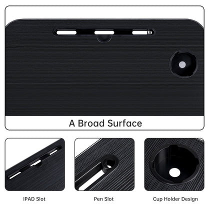 Folding Laptop Table for Bed & Sofa with Cup Holder – Portable Breakfast Tray, Laptop Bed Desk, Steel Legs, Black AMMBT64 - with | Sold by Uncle Wiener's Wholesale