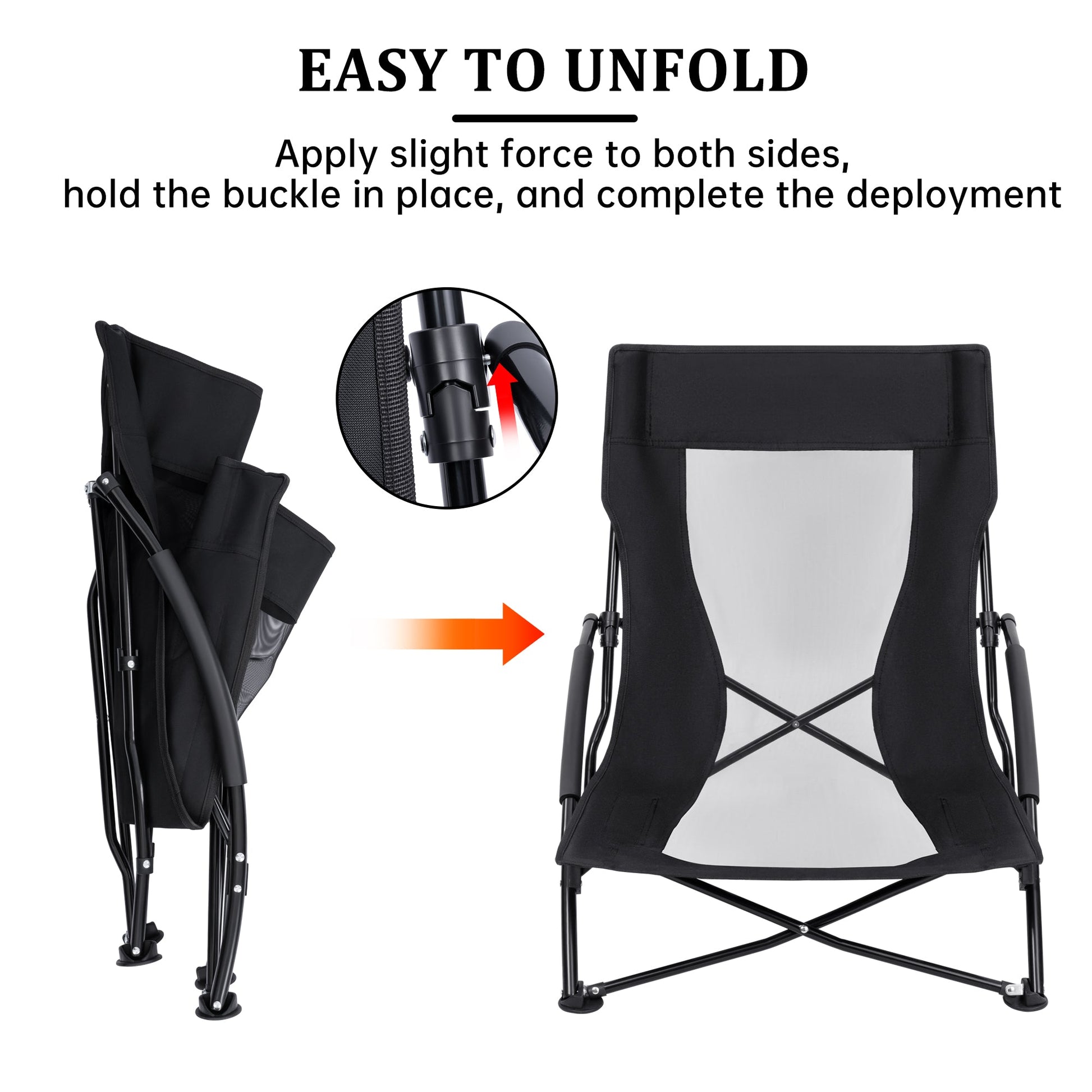 Folding Outdoor Camping Chair Lightweight Portable Mesh Lounge Chair AMBC1111 - with | Sold by Uncle Wiener's Wholesale