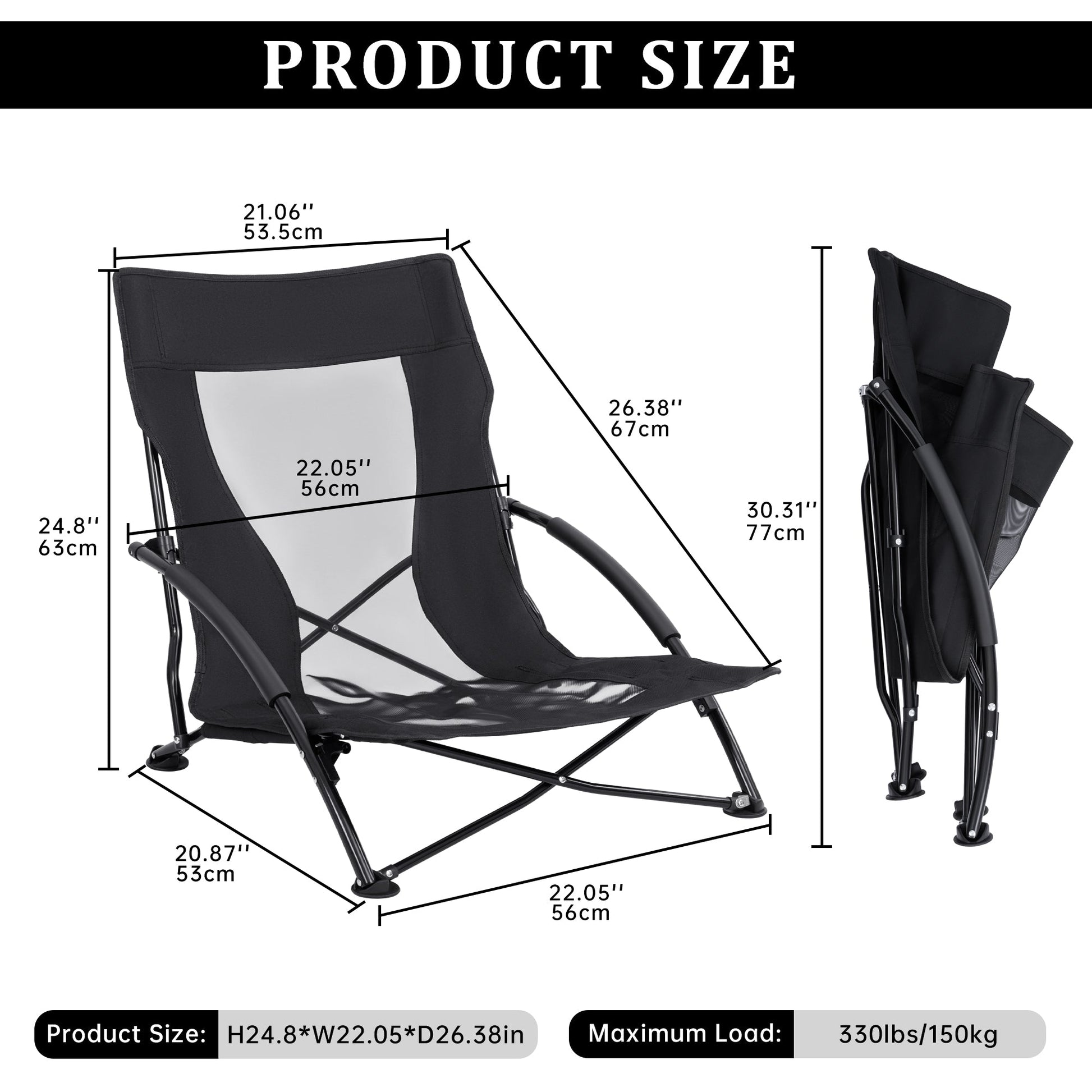 Folding Outdoor Camping Chair Lightweight Portable Mesh Lounge Chair AMBC1111 - with | Sold by Uncle Wiener's Wholesale