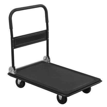 Folding Steel Platform Cart 660 lb Capacity Heavy Duty Warehouse Dolly AMMPC300 - with | Sold by Uncle Wiener's Wholesale