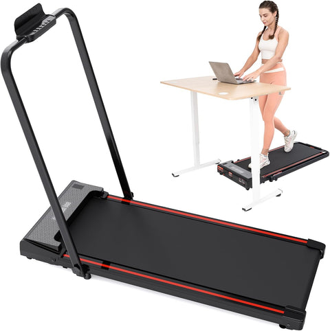 Folding Treadmill, 2 in 1 Folding Treadmill, Under Desk Folding Treadmill, Foldable Walking Pad with Handler, Running Treadmill. Very similar to this unit - with black | Sold by Uncle Wiener's Wholesale
