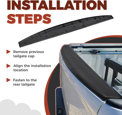 For Dodge Ram 1500 2500 2009 - 2019 Tailgate Cover Molding Top Cap Protector Spoiler LYAP236S - with | Sold by Uncle Wiener's Wholesale