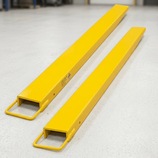 Forklift & Skid Steer Fork Extensions – Heavy - Duty Steel Slip - On Attachments for 4" & 5" Forks - Skid Steer Attachments with 72" x 4" | Sold by Uncle Wiener's Wholesale
