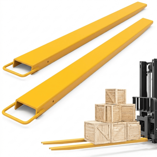 Forklift & Skid Steer Fork Extensions – Heavy - Duty Steel Slip - On Attachments for 4" & 5" Forks - Skid Steer Attachments with 72" x 5" | Sold by Uncle Wiener's Wholesale