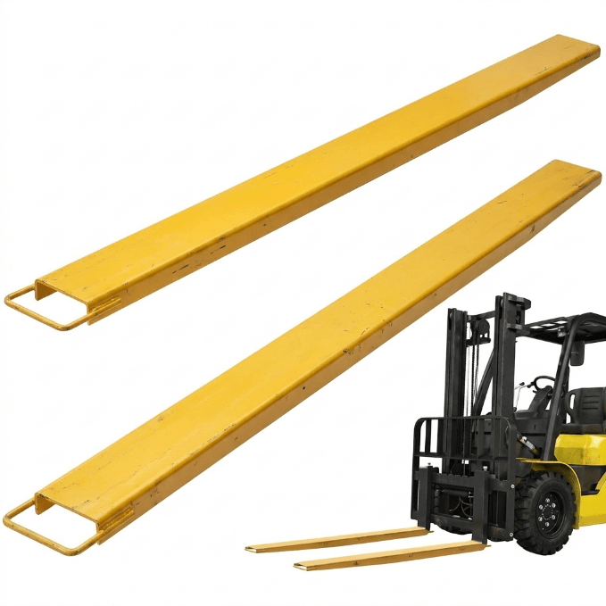 Forklift & Skid Steer Fork Extensions – Heavy - Duty Steel Slip - On Attachments for 4" & 5" Forks - Skid Steer Attachments with 72" x 6" | Sold by Uncle Wiener's Wholesale
