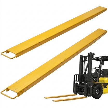 Forklift & Skid Steer Fork Extensions – Heavy - Duty Steel Slip - On Attachments for 4" & 5" Forks - Skid Steer Attachments with 72" x 6" | Sold by Uncle Wiener's Wholesale