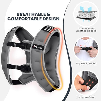 Fragraim 22lb Weighted Vest for Men and Women with Reflective Stripes and Phone Pouch - with | Sold by Uncle Wiener's Wholesale