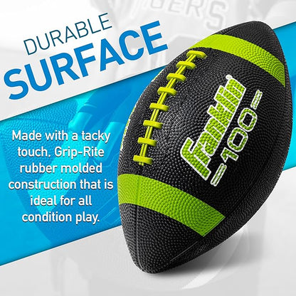 Franklin Sports Grip - Rite 100 Junior Rubber Football for Kids Youth Outdoor Play - with | Sold by Uncle Wiener's Wholesale