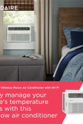 Frigidaire 8,000 BTU Smart Window Air Conditioner with Wi - Fi, Cools Up to 350 Sq. Ft., Remote Control, Quiet Operation, Eco Mode, 3 Fan Speeds, White - with White | Sold by Uncle Wiener's Wholesale