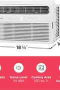 Frigidaire 8,000 BTU Smart Window Air Conditioner with Wi - Fi, Cools Up to 350 Sq. Ft., Remote Control, Quiet Operation, Eco Mode, 3 Fan Speeds, White - with White | Sold by Uncle Wiener's Wholesale