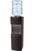 Frigidaire Water Cooler Black: Freestanding Electric Dispenser, 5 Gallon, Hot &38; Cold, Safety Switch, 420W, Bottle Source - with <B>Dimensions (Overall):</B> 34.25 Inches (H) x 13.38 Inches (W) x 13.38 Inches (D) | Sold by Uncle Wiener's Wholesale