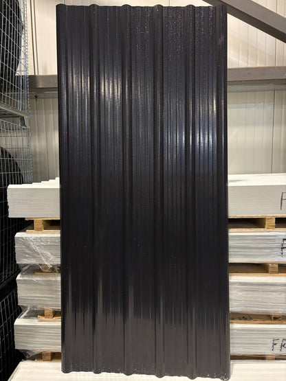FRP Roofing & Siding Panels 3.7 Ft x 8 Ft – ASA UV Resistant Corrugated Fiberglass Sheets - Fencing with Dark Gray FRP Roofing Panel | Sold by Uncle Wiener's Wholesale