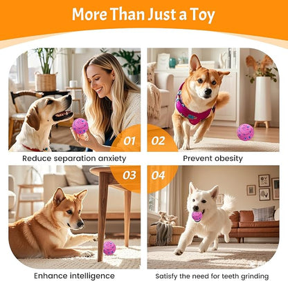 Fsitego Interactive Dog Ball Toy – USB Rechargeable Automatic Rolling & Bouncing Smart Dog Toy with 3 Play Modes for Small & Medium Dogs - Pet products with | Sold by Uncle Wiener's Wholesale