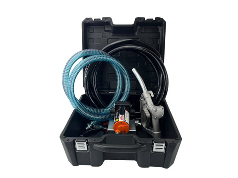Fuel Transfer Pump 12V 10 GPM with Manual Nozzle Gas & Diesel – DCEX100B - with | Sold by Uncle Wiener's Wholesale