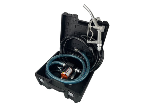 Fuel Transfer Pump 12V 10 GPM with Manual Nozzle Gas & Diesel – DCEX100B - with | Sold by Uncle Wiener's Wholesale