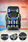 Full Body Zero Gravity Massage Chair – Black or Brown (EC77 / EC77B) - with BLACK | Sold by Uncle Wiener's Wholesale