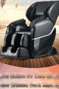 Full Body Zero Gravity Massage Chair – Black or Brown (EC77 / EC77B) - with BLACK | Sold by Uncle Wiener's Wholesale